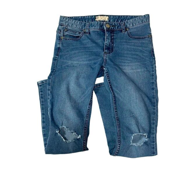 Free people High-Rise Busted Knee Skinny Jeans SIze 27 - Picture 4 of 8